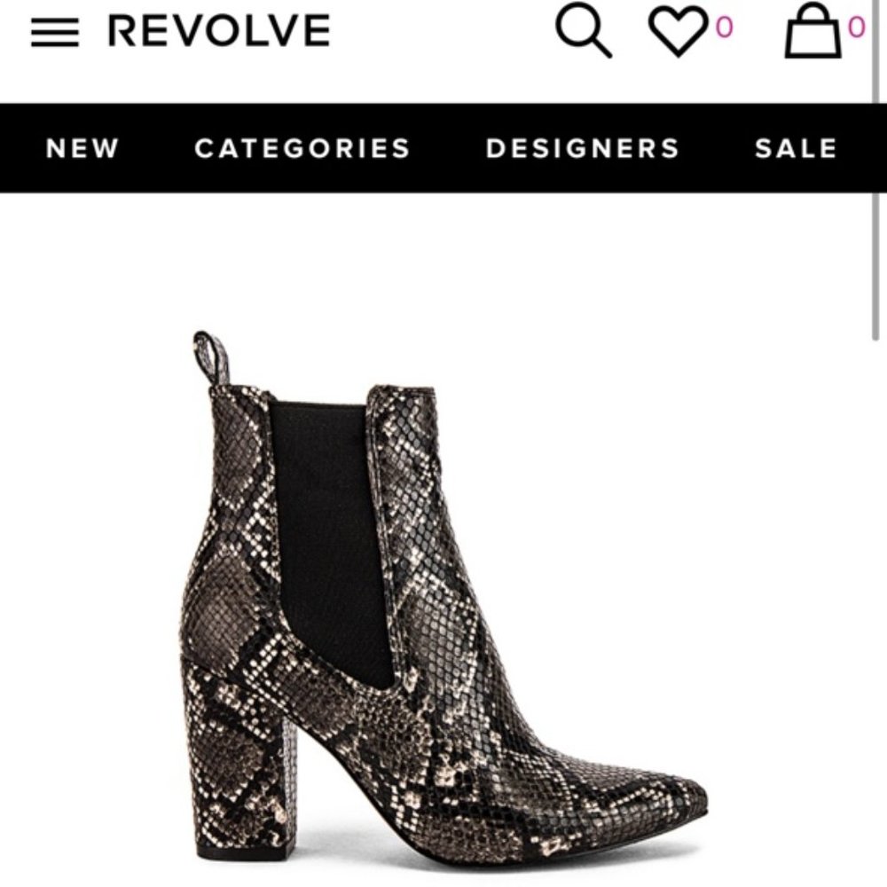 Steve Madden Grey Snakeskin booties